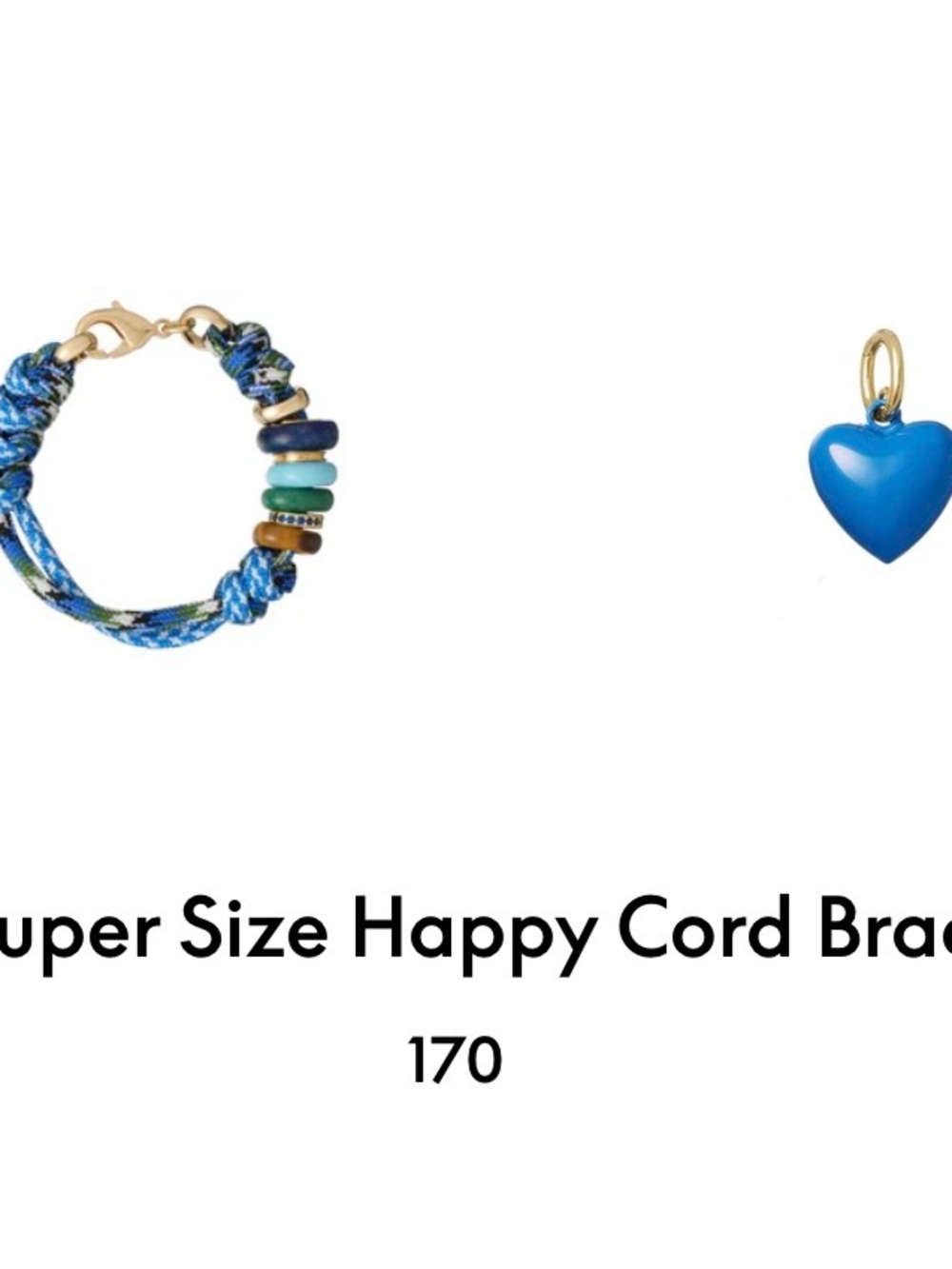 ROXANNE ASSOULIN The Super Size Happy Cord Bracelet denim & blue
